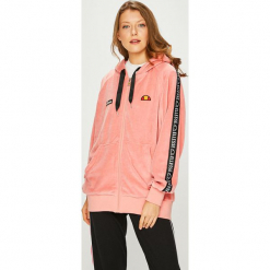 Ellesse - Bluza. Różowe bluzy damskie Ellesse, s, z nadrukiem, z bawełny, bez rękawów, z kapturem. W wyprzedaży za 179,90 zł.