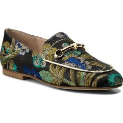 Mokasyny damskie: Lordsy HEGO’S MILANO – 1020 Fiori Lam. Blu/Acc. Plat.