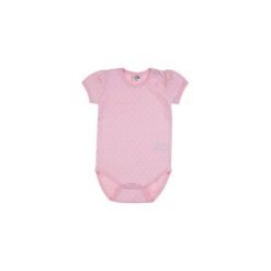 Body niemowlęce z krótkim rękawem. Różowe body niemowlęce TXM, bez wzorów, z krótkim rękawem. Za 7,99 zł.