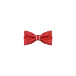 Czerwono-biała mucha męska w drobne kropki A34. Czerwone muszki męskie Modini Moda Męska, na co dzień, bez wzorów, z tkaniny, eleganckie. Za 49,50 zł.
