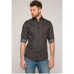 Selected - Koszula. Szare koszule męskie na spinki marki S.Oliver, l, z bawełny, z włoskim kołnierzykiem, z długim rękawem. W wyprzedaży za 129,90 zł.