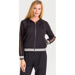 BLUZA Twinset. Czarne bluzy damskie Twinset, w koronkowe wzory, z materiału, bez rękawów, bez kaptura. Za 769,00 zł.