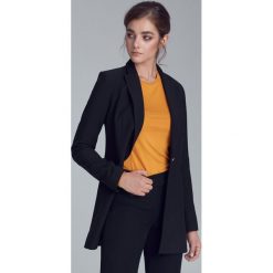 Wydłużona czarna marynarka. Czarne marynarki damskie NIFE, xl, bez wzorów, z elastanu. Za 189,00 zł.