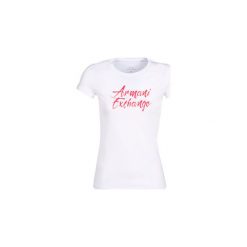 T-shirty z krótkim rękawem Armani Exchange HELABID. Białe t-shirty damskie marki Armani Exchange, s, bez wzorów, bez kołnierzyka. Za 179,00 zł.