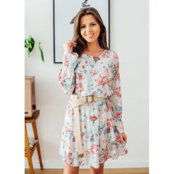 Sukienka Ivana mint - 38. Zielone sukienki damskie Fanaberia.com, na spacer, na wiosnę, s, w kwiaty, bez kołnierzyka, bez rękawów. Za 129,90 zł.