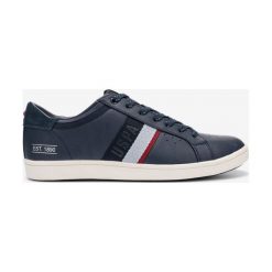 U.S. Polo Assn Icon1 Club Tenisówki Niebieski. Niebieskie trampki męskie U.S. Polo Assn., bez wzorów, ze skóry, bez zapięcia. Za 378,95 zł.