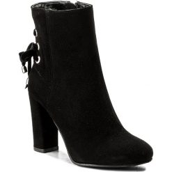 Botki KARINO - 2279/003 Czarny. Czarne botki damskie skórzane marki Karino, na obcasie. W wyprzedaży za 259,00 zł.