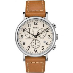 Zegarek Timex Męski TW2R42700 Weekender Chrono Indiglo brązowy. Pomarańczowe zegarki męskie marki Timex. Za 339,00 zł.