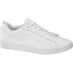 Sneakersy damskie Puma Smash Puma białe. Białe sneakersy damskie Puma, ze skóry. Za 239,90 zł.