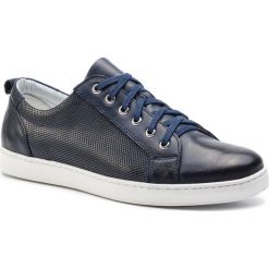 Sneakersy QUAZI - QZ-23-02-000187 107. Niebieskie sneakersy męskie QUAZI, na co dzień, bez wzorów, ze skóry, eleganckie, bez zapięcia. Za 339,00 zł.
