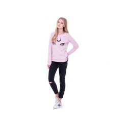 Księżycowa Bluza Pudrowy Róż. Czerwone bluzy damskie marki Heroesque, l, z bawełny. Za 175,00 zł.
