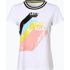 Marc Cain Collections - T-shirt damski, czarny. Czarne t-shirty damskie marki Marc Cain Collections, w paski, bez kołnierzyka. Za 639,95 zł.