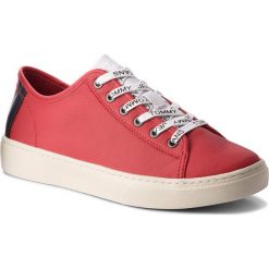 Sneakersy TOMMY JEANS - Light Leather Low EM0EM00103 Tommy Red 645. Czerwone sneakersy męskie Tommy Jeans, bez zapięcia. W wyprzedaży za 279,00 zł.
