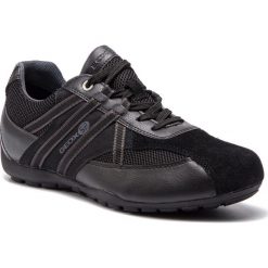 Sneakersy GEOX - U Ravex B U923FB 0BC14 C9999 Black. Czarne sneakersy męskie Geox, na co dzień, bez wzorów, z zamszu, bez zapięcia. W wyprzedaży za 199,00 zł.