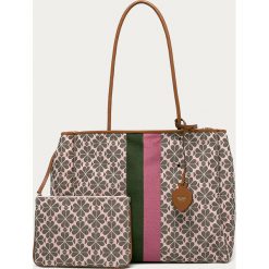 Kate Spade - Torebka. Różowe torby damskie na zakupy Kate Spade, w paski, z bawełny, na ramię, duże, bez dodatków. Za 1789,00 zł.