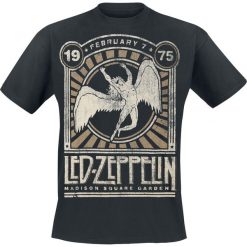 Led Zeppelin Madison Square Garden 1975 T-Shirt czarny. Czarne koszulki męskie marki Led Zeppelin, xl, bez wzorów, vintage, bez kołnierzyka. Za 89,90 zł.