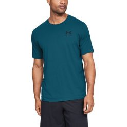 Under Armour Sportstyle Koszulka Niebieski Zielony. Niebieskie podkoszulki męskie Under Armour, l, bez wzorów, z bawełny, bez kołnierzyka, z krótkim rękawem, krótkie. Za 119,95 zł.