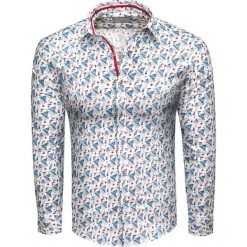 Koszula męska slim w wzory Recea. Koszule męskie Recea, xl, bez wzorów, z elastanu, eleganckie. Za 109,99 zł.