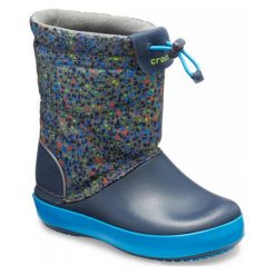 Buciki niemowlęce chłopięce: Crocs Buty Crocband Lodgepoint Graphic Boot Slate Gray/Navy 24-25 (c8)
