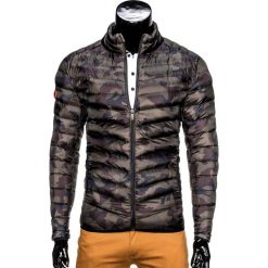 KURTKA MĘSKA PRZEJŚCIOWA PIKOWANA C299 - MORO. Czarne kurtki męskie pikowane Ombre Clothing, m, moro, z nylonu. Za 99,00 zł.