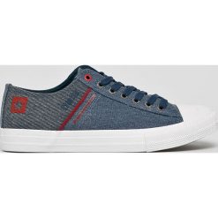 Big Star - Tenisówki. Niebieskie trampki męskie BIG STAR, bez wzorów, z gumy, retro, na sznurówki. Za 99,90 zł.