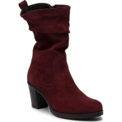 Kozaki BALDACCINI - 1094500 Bordo Welur. Czerwone kozaki damskie Baldaccini, ze skóry, bez obcasa, na obcasie, bez zapięcia. Za 299,00 zł.