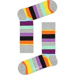 Happy Socks - Skarpety Stripe. Szare skarpetki męskie marki Happy Socks, z elastanu. Za 39,90 zł.