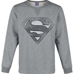 Bluzy męskie: Superman Logo Bluza odcienie szarego