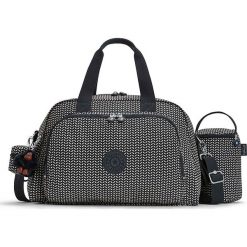 Torba "Camama" w kolorze szarym do przewijania - 45 x 24 x 15 cm. Szare torebki klasyczne damskie Kipling, w paski, z materiału. W wyprzedaży za 215,95 zł.