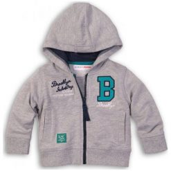 Minoti Chłopięca Bluza Z Kapturem Flag 2 68 - 80 Szary. Szare bluzy niemowlęce MINOTI, bez wzorów, bez rękawów, z kapturem. Za 65,00 zł.
