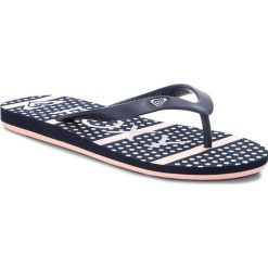 Japonki ROXY - ARJL100669 Nsp. Niebieskie klapki damskie Roxy, bez wzorów, z tworzywa sztucznego, bez obcasa. Za 85,00 zł.