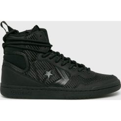 Converse - Trampki. Czarne trampki męskie Converse, bez wzorów, ze skóry, na sznurówki. W wyprzedaży za 359,90 zł.