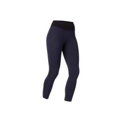 Legginsy Gym & Pilates piping 7/8 510 damskie. Czarne legginsy damskie DOMYOS, l, w paski, z elastanu. Za 59,99 zł.