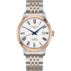 LONGINES Record L2.821.5.11.7. Szare zegarki męskie LONGINES, złote. Za 13930,00 zł.