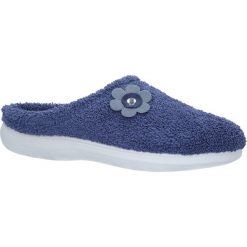 Granatowe kapcie z kwiatkiem inblu bs000039. Kapcie damskie Inblu. Za 69,99 zł.