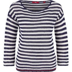 S.Oliver Bluza damska Dark steel blue stripes 1 4.805.61.4688.58G0 (rozmiar 34). Niebieskie bluzy damskie S.Oliver, s, bez wzorów, bez rękawów, bez kaptura. W wyprzedaży za 167,00 zł.