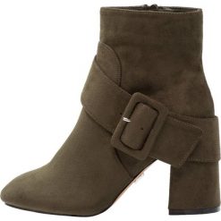 Botki damskie lity: Lost Ink Wide Fit NADIA BUCKLE DETAIL Botki na obcasie khaki