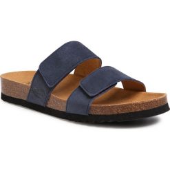 Klapki SCHOLL - Tymeg F28037 1040 400 Navy Blue. Niebieskie klapki męskie Scholl, ze skóry, bez zapięcia. Za 269,00 zł.
