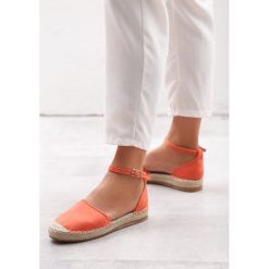 Pomarańczowe Espadryle Sit Back. Pomarańczowe espadryle damskie Born2be, w paski, bez obcasa. Za 79,99 zł.