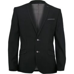 Czarna, Elegancka Marynarka, Taliowana, 2 Guziki, 2 Rozcięcia - un SARTO, Męska MARUNSTERWIN. Czarne marynarki garniturowe męskie eleganckie. Za 299,00 zł.