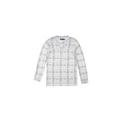 Bluzka klasyczna we wzory. Szare bralety marki TXM. Za 19,99 zł.
