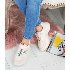 Buty sportowe damskie N/M BM-590 Beżowe. Brązowe buty sportowe damskie N/M, bez wzorów, z tkaniny, eleganckie. Za 89,00 zł.