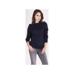 Sweter w stylu hiszpańskim, SWE127 granat MKM. Niebieskie swetry damskie Mkm swetry, s, bez wzorów, z dzianiny, bez rękawów, bez kaptura. Za 118,00 zł.