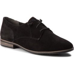 Oxfordy TAMARIS - 1-23204-20 Black Suede 004. Czarne jazzówki damskie marki Tamaris, z materiału, na płaskiej podeszwie. W wyprzedaży za 159,00 zł.