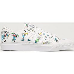 Adidas Originals - Tenisówki Nizza X Disney. Białe trampki męskie adidas Originals, z motywem z bajki, z gumy, na sznurówki. Za 279,90 zł.