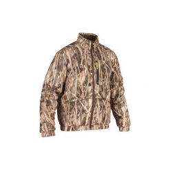 Kurtka myśliwska 100 warm camo. Zielone kurtki sportowe męskie SOLOGNAC, s, bez wzorów, z poliesteru, bez kaptura. Za 149,99 zł.
