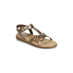 Sandały Kickers MEENWICH. Żółte sandały damskie Kickers, bez wzorów, bez obcasa, bez zapięcia. W wyprzedaży za 311,20 zł.