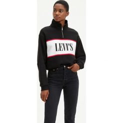 Levi's® Logo Bluza Czarny. Czarne bluzy damskie s, bez wzorów, z bawełny, bez rękawów, bez kaptura. Za 326,95 zł.