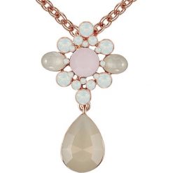 Naszyjniki damskie: Pozłacany naszyjnik z krysztłkami Swarovski – dł. 46 cm