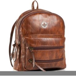 Plecak RIEKER - H1063-22 Braun. Pomarańczowe plecaki damskie Rieker, bez wzorów, ze skóry ekologicznej. Za 199,00 zł.